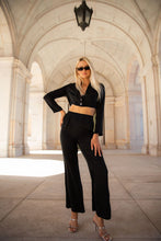 Load image into Gallery viewer, Anaphe Pants &amp; Shorts S / Regular 30&#39; High-Waisted Silk Pant - Black - 30&quot; Regular Length
