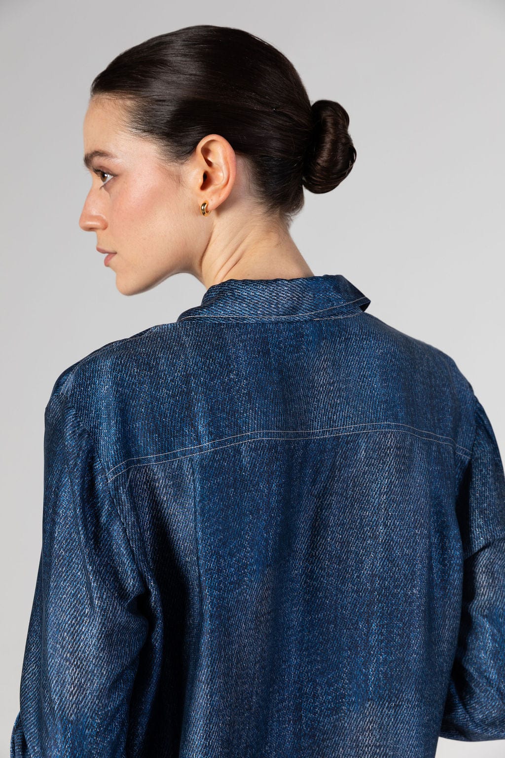 Anaphe Shirts & Tops Austin Long Sleeve Shirt - Dark Wash Denim