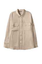Load image into Gallery viewer, Anaphe Shirts &amp; Tops Boyfriend Oversized Shirt - Taupe
