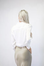 Load image into Gallery viewer, Anaphe  Shirts &amp; Tops Boyfriend Silk Utility Shirt White
