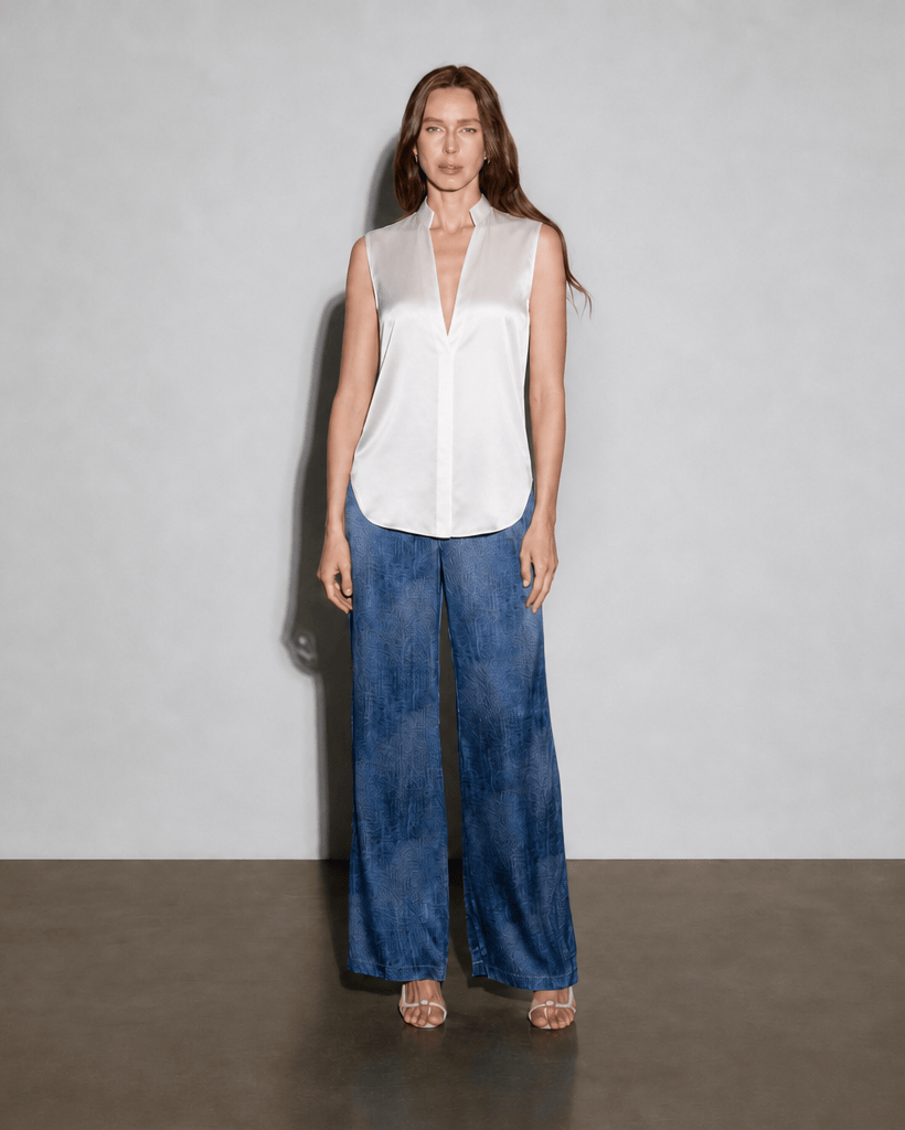 Anaphe Shirts & Tops Chinois Sleeveless Silk Shirt - White