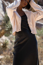 Load image into Gallery viewer, Anaphe Shirts &amp; Tops Fine Knit Silk Cotton Cropped Cardigan - Nude Peach

