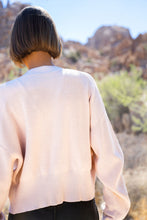 Load image into Gallery viewer, Anaphe Shirts &amp; Tops Fine Knit Silk Cotton Cropped Cardigan - Nude Peach
