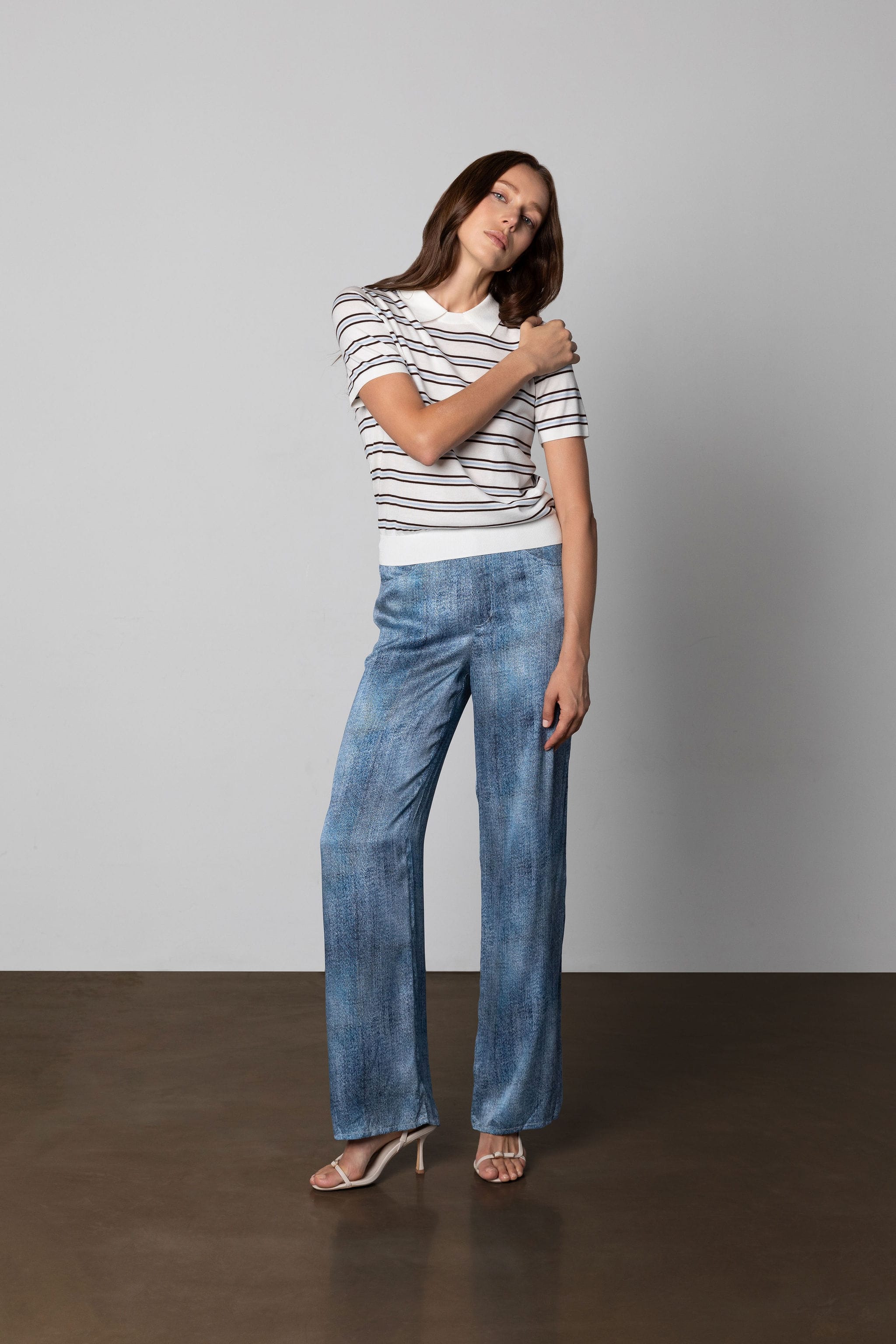 Anaphe Shirts & Tops Polo Stripes Jersey - White Stripes
