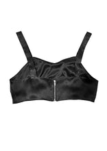 Load image into Gallery viewer, Anaphe Shirts &amp; Tops Silk Zip Crop Multi Way Top Classic Black
