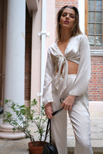 Load image into Gallery viewer, Anaphe Shirts &amp; Tops XS/S Silk Crop Multi Way Tie Top Sand
