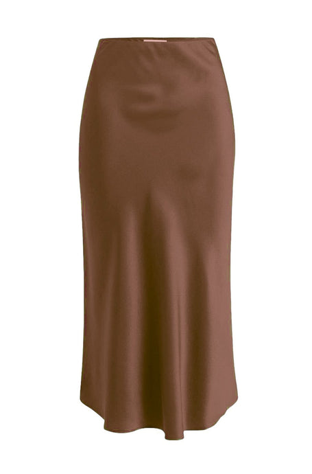 Anaphe Skirts Effortless Silk Skirt - Oak Brown