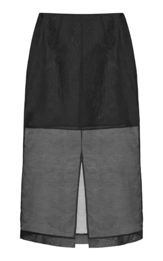 Anaphe Skirts XS / Black Silk Organza Skirt