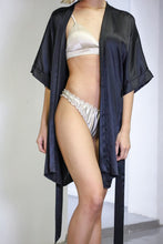 Load image into Gallery viewer, Anaphe  Sleepwear &amp; Loungewear Silk Yukata Robe by Anaphe Classic Black
