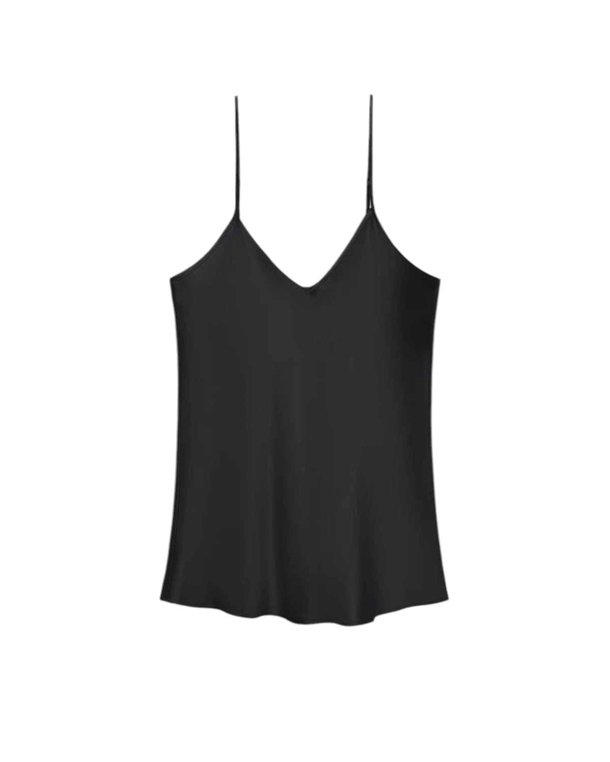 V Silk Camisole - Black