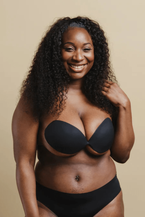 Gatherall Black / A Gatherall Seamless Stick On Bra