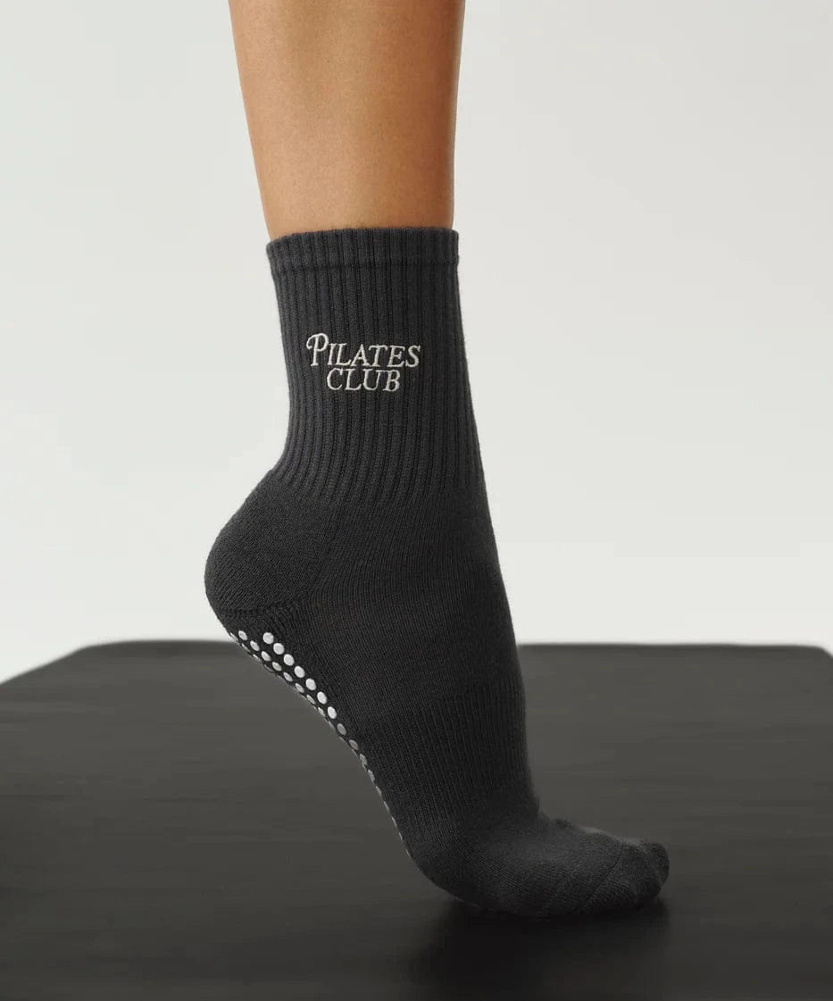 Move Active Ink Navy Pilates Club Non Slip Grip Socks